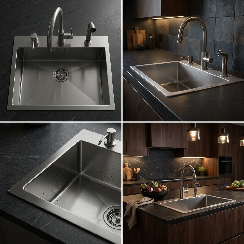 Stainless Steel Kitchen Sink (N01-805LX) thumbnail 5